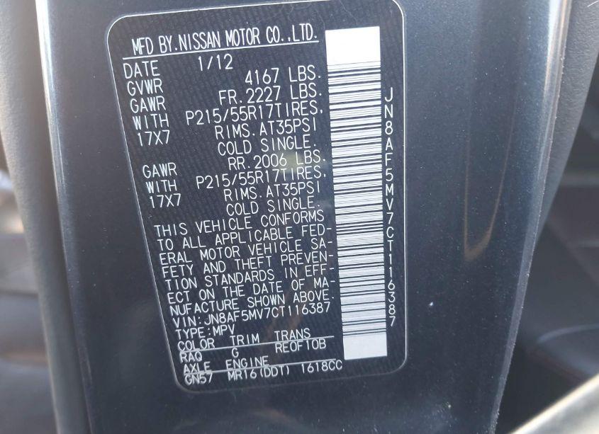 Photo 9 of 2012 Nissan Juke SL (VIN JN8AF5MV7CT116387)