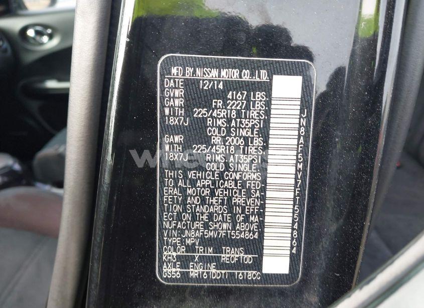 Photo 9 of 2015 Nissan Juke NISMO (VIN JN8AF5MV7FT554864)