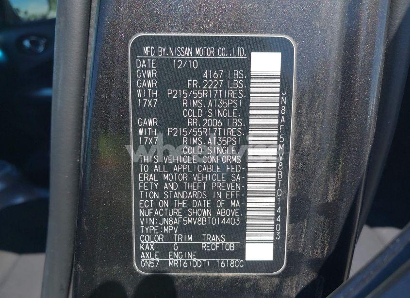 Photo 9 of 2011 Nissan Juke S (VIN JN8AF5MV8BT014403)