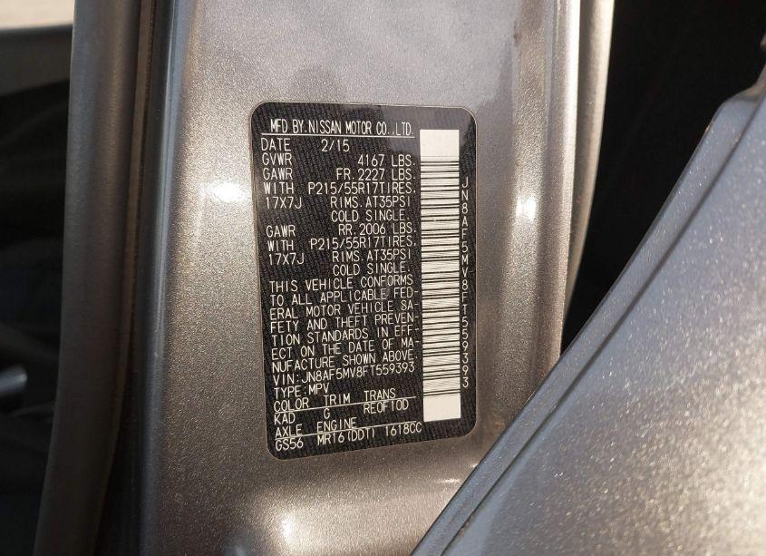Photo 9 of 2015 Nissan Juke SV (VIN JN8AF5MV8FT559393)