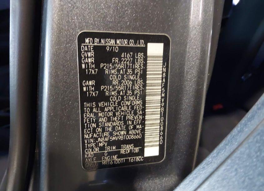 Photo 9 of 2011 Nissan Juke SV (VIN JN8AF5MV9BT008660)