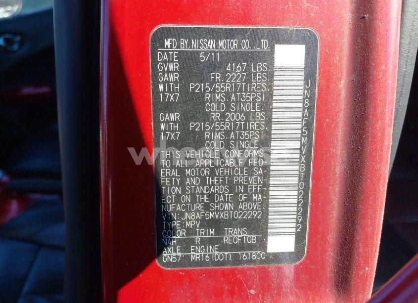 Photo 9 of 2011 Nissan Juke SL (VIN JN8AF5MVXBT022292)