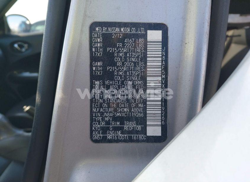 Photo 9 of 2012 Nissan Juke SL (VIN JN8AF5MVXCT119266)