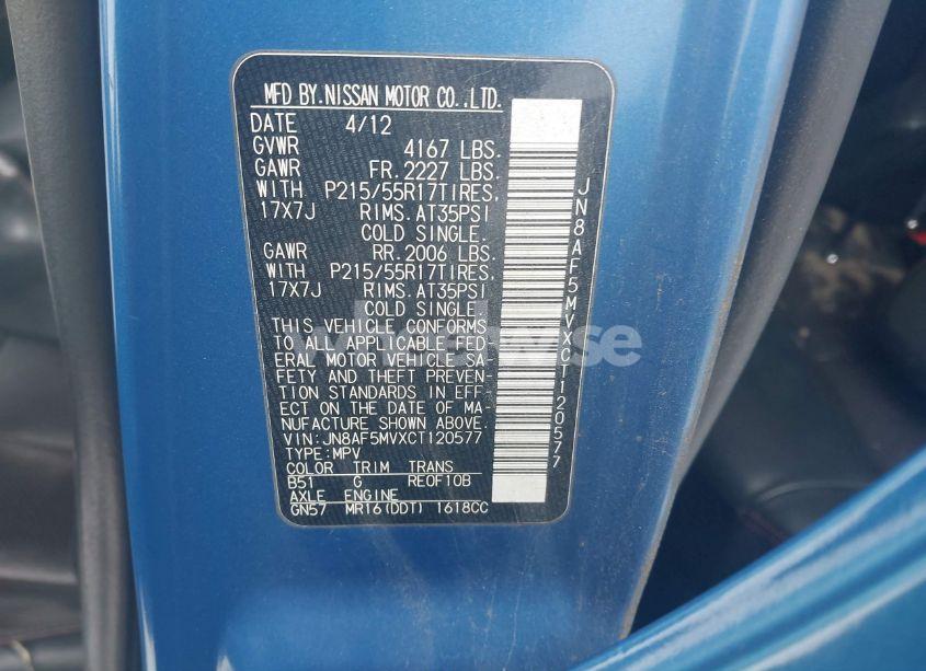 Photo 9 of 2012 Nissan Juke SL (VIN JN8AF5MVXCT120577)