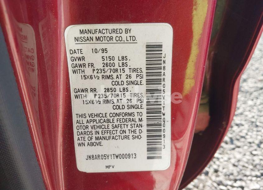 Photo 9 of 1996 Nissan Pathfinder LE/SE/XE (VIN JN8AR05Y1TW000913)