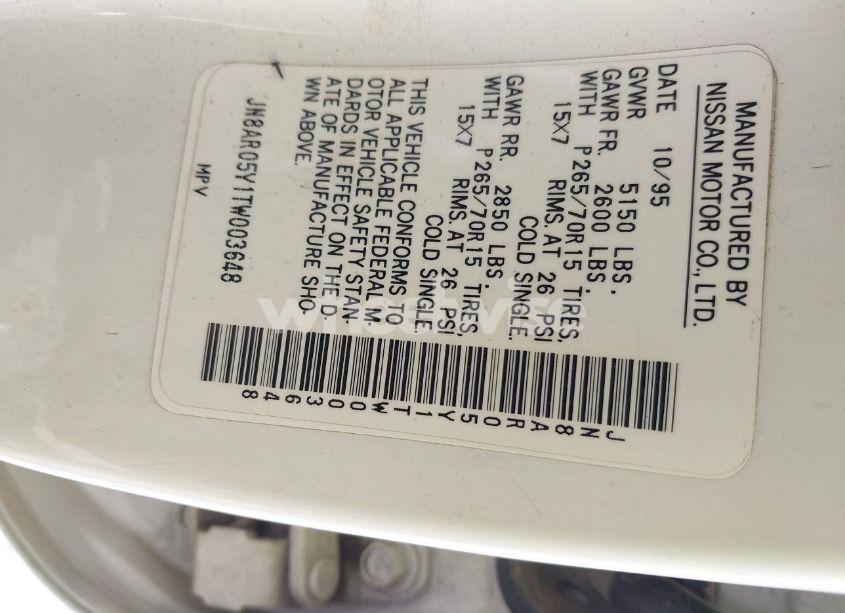 Photo 9 of 1996 Nissan Pathfinder LE/SE/XE (VIN JN8AR05Y1TW003648)