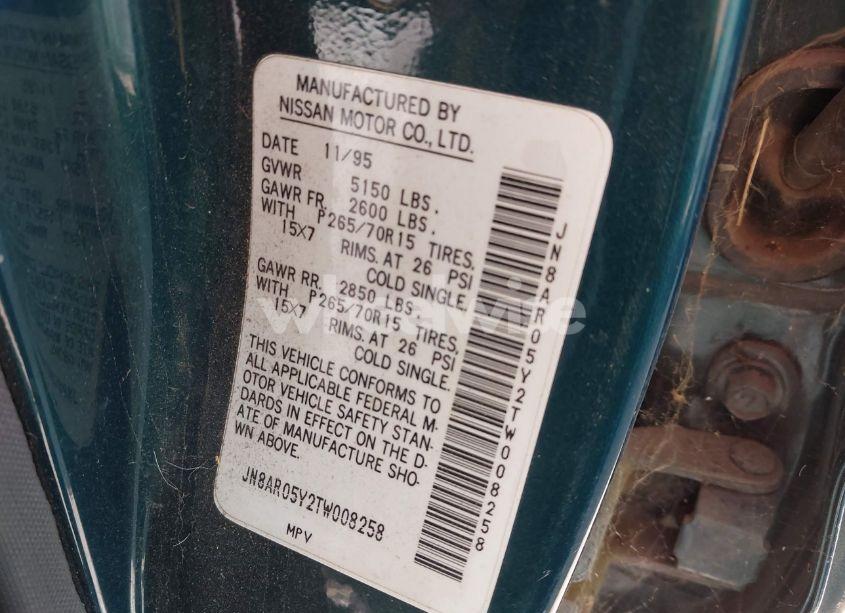 Photo 9 of 1996 Nissan Pathfinder LE/SE/XE (VIN JN8AR05Y2TW008258)