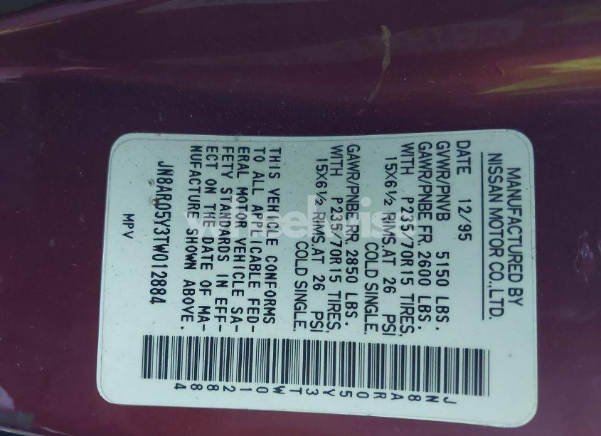 Photo 9 of 1996 Nissan Pathfinder LE/SE/XE (VIN JN8AR05Y3TW012884)