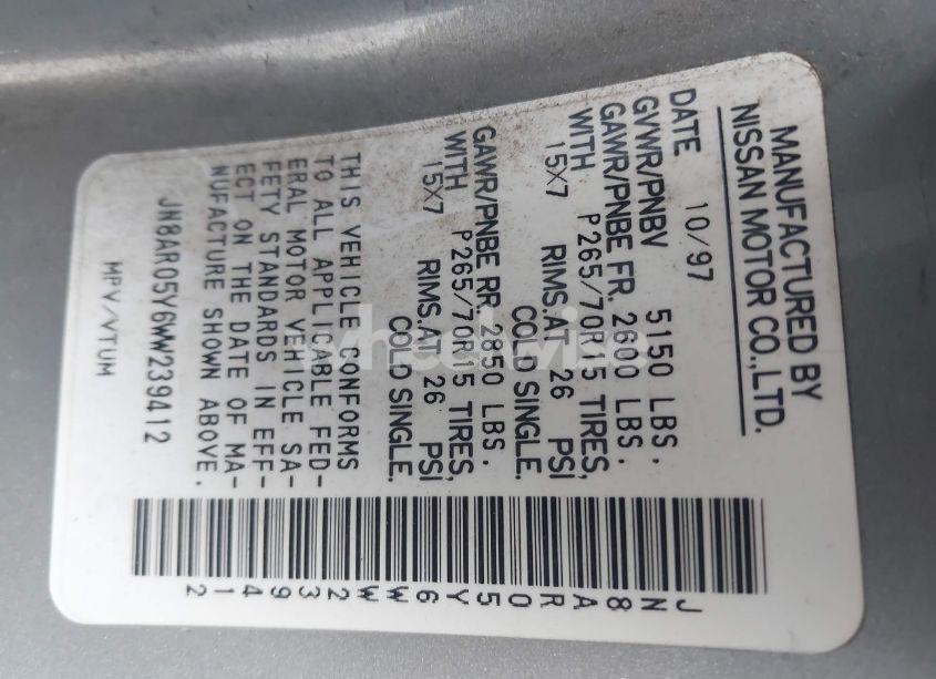 Photo 9 of 1998 Nissan Pathfinder LE/SE/XE (VIN JN8AR05Y6WW239412)