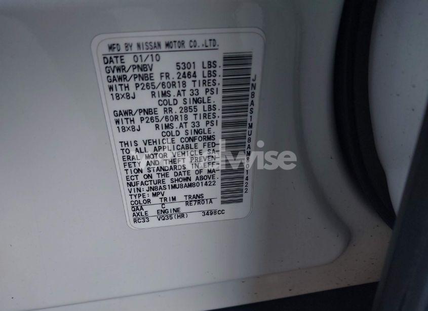 Photo 9 of 2010 Infiniti Fx35 N/A (VIN JN8AS1MU8AM801422)