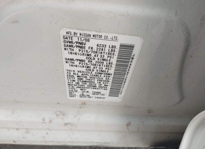 Photo 9 of 2009 Nissan Rogue S (VIN JN8AS58T29W327198)