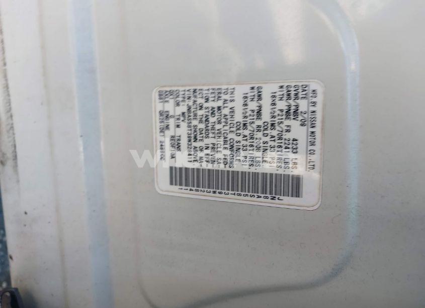 Photo 9 of 2009 Nissan Rogue S (VIN JN8AS58T39W328411)