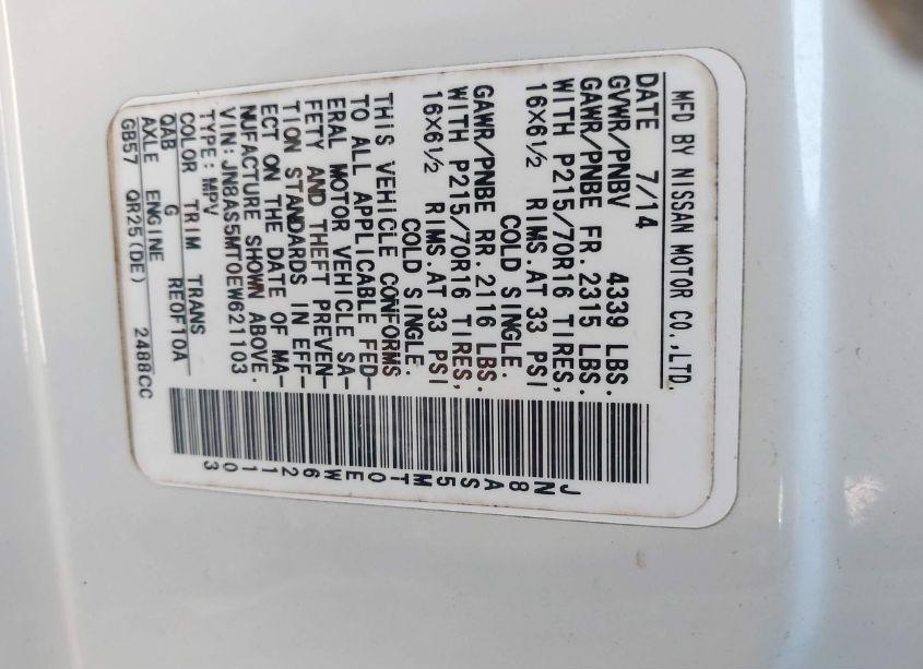 Photo 9 of 2014 Nissan Rogue SELECT S (VIN JN8AS5MT0EW621103)