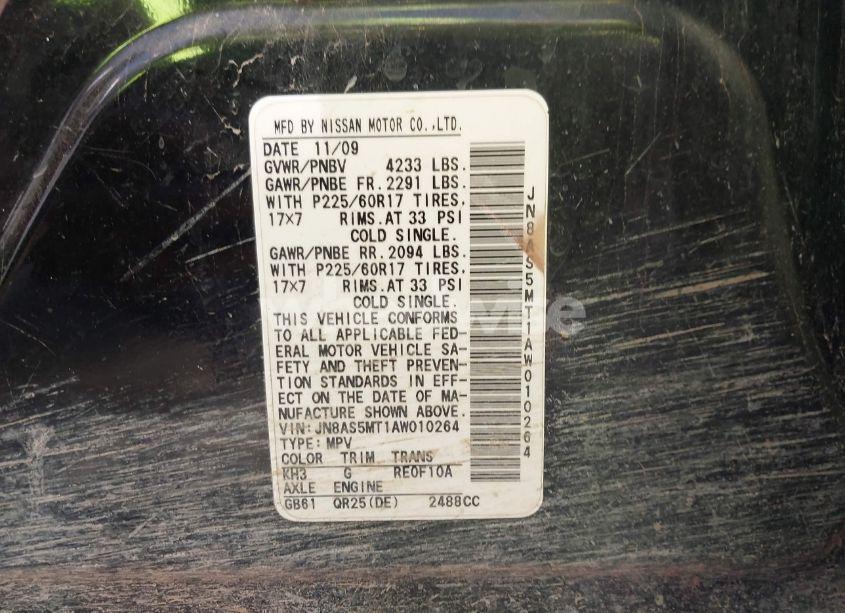 Photo 9 of 2010 Nissan Rogue S KROM EDITION (VIN JN8AS5MT1AW010264)