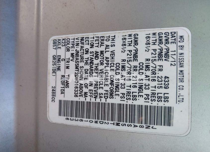 Photo 9 of 2013 Nissan Rogue S (VIN JN8AS5MT2DW016336)