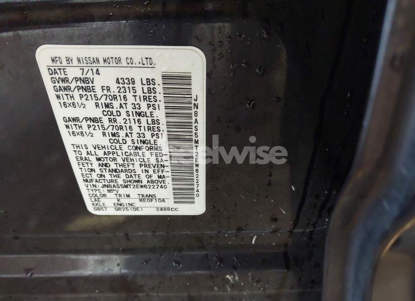 Photo 9 of 2014 Nissan Rogue SELECT S (VIN JN8AS5MT2EW622740)