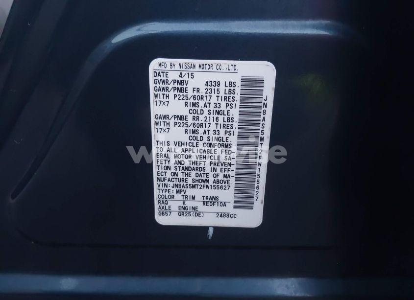 Photo 9 of 2015 Nissan Rogue SELECT S (VIN JN8AS5MT2FW155627)