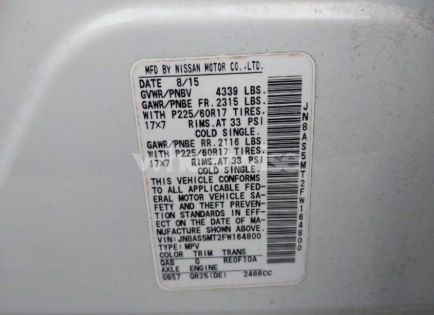 Photo 9 of 2015 Nissan Rogue SELECT S (VIN JN8AS5MT2FW164800)