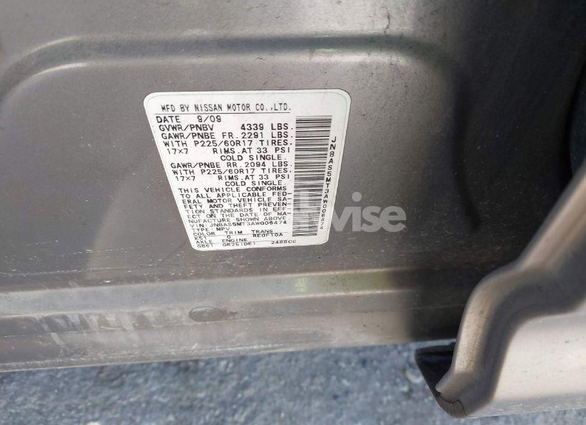 Photo 9 of 2010 Nissan Rogue SL (VIN JN8AS5MT3AW006474)