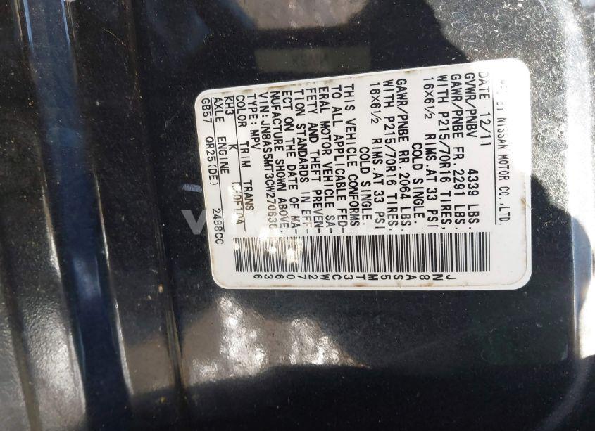 Photo 9 of 2012 Nissan Rogue S (VIN JN8AS5MT3CW270636)