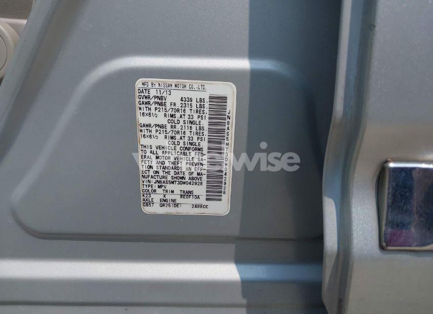 Photo 9 of 2013 Nissan Rogue S (VIN JN8AS5MT3DW042928)