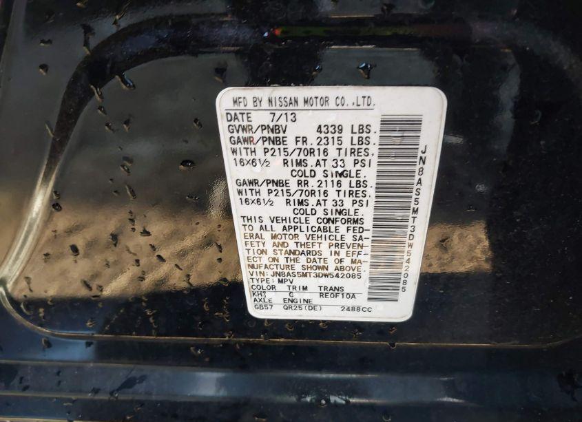 Photo 9 of 2013 Nissan Rogue S (VIN JN8AS5MT3DW542085)