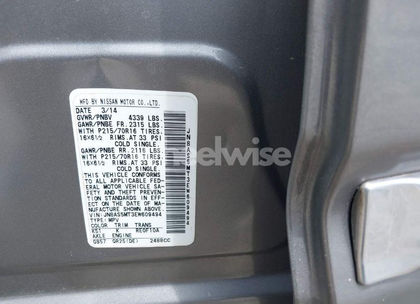 Photo 9 of 2014 Nissan Rogue SELECT S (VIN JN8AS5MT3EW609494)