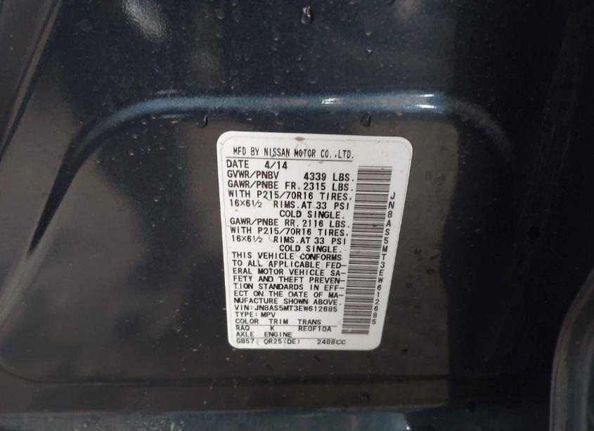 Photo 9 of 2014 Nissan Rogue SELECT S (VIN JN8AS5MT3EW612685)