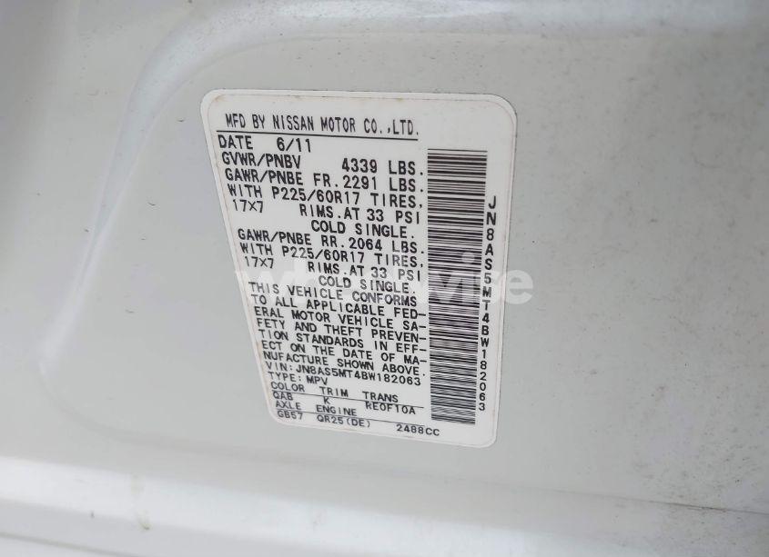 Photo 9 of 2011 Nissan Rogue SV (VIN JN8AS5MT4BW182063)