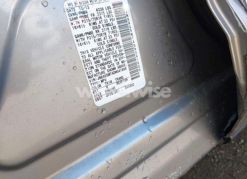 Photo 9 of 2013 Nissan Rogue S (VIN JN8AS5MT4DW041688)