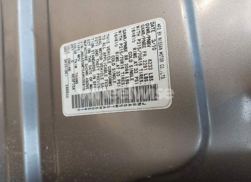 Photo 9 of 2010 Nissan Rogue S (VIN JN8AS5MT5AW505910)