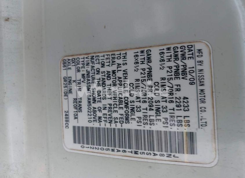 Photo 9 of 2010 Nissan Rogue S (VIN JN8AS5MT6AW502210)