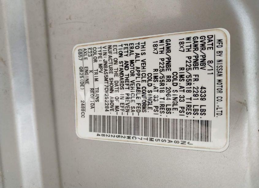 Photo 9 of 2012 Nissan Rogue SV W/SL PKG (VIN JN8AS5MT7CW252284)