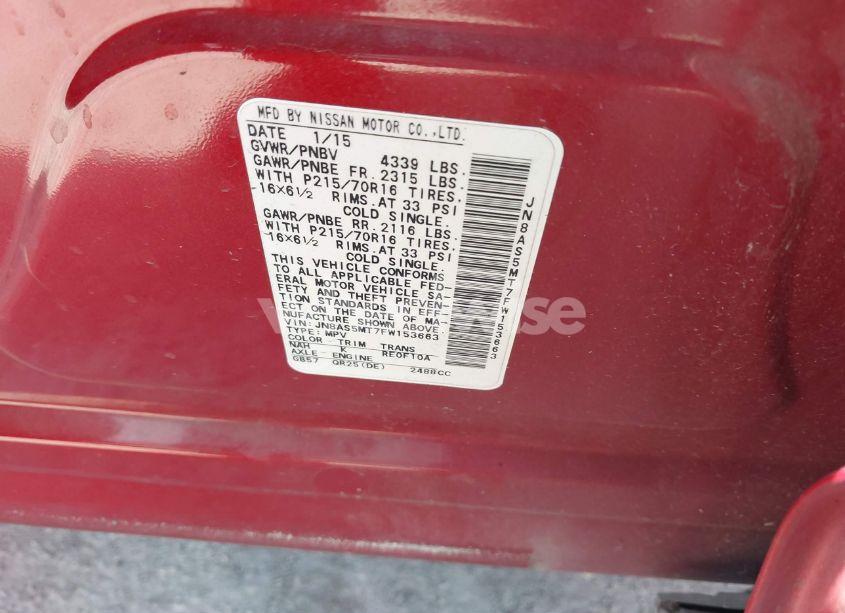 Photo 9 of 2015 Nissan Rogue SELECT S (VIN JN8AS5MT7FW153663)