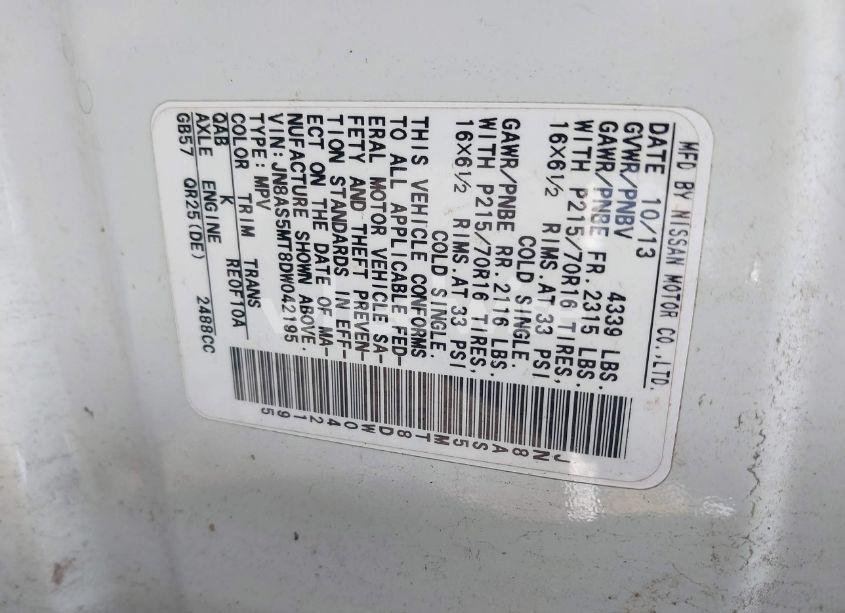 Photo 9 of 2013 Nissan Rogue S (VIN JN8AS5MT8DW042195)