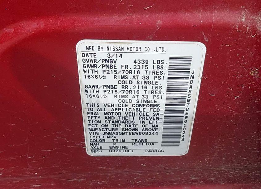 Photo 9 of 2014 Nissan Rogue SELECT S (VIN JN8AS5MT8EW608244)