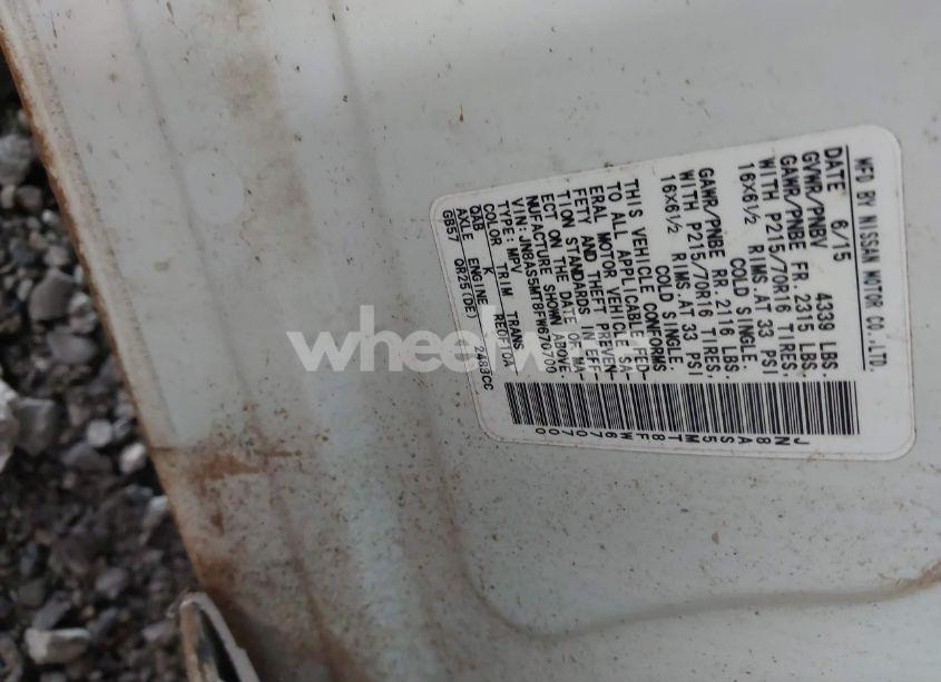 Photo 9 of 2015 Nissan Rogue SELECT S (VIN JN8AS5MT8FW670700)