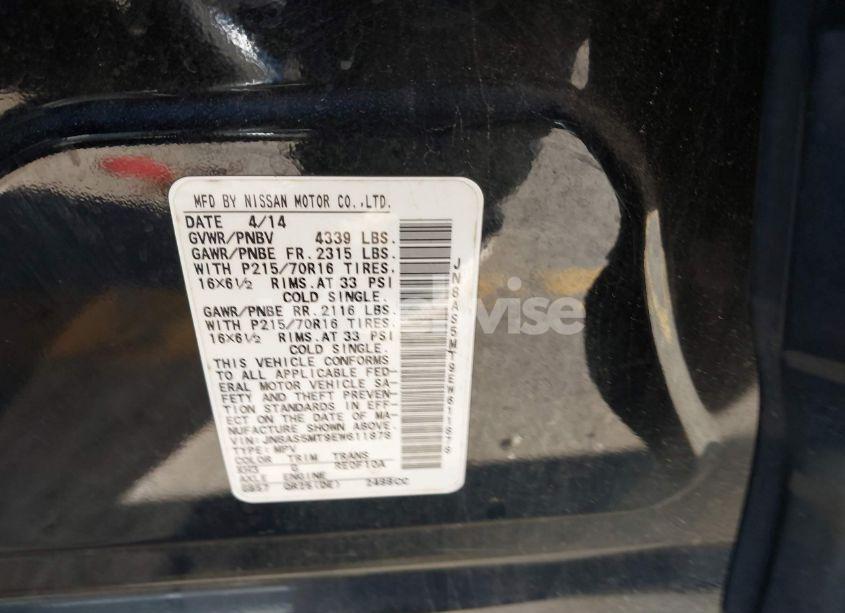 Photo 9 of 2014 Nissan Rogue SELECT S (VIN JN8AS5MT9EW611878)