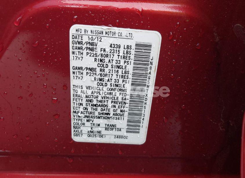 Photo 9 of 2013 Nissan Rogue SV (VIN JN8AS5MTXDW513411)