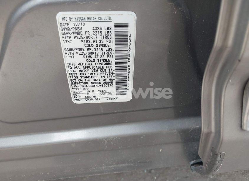 Photo 9 of 2013 Nissan Rogue SV (VIN JN8AS5MTXDW520570)