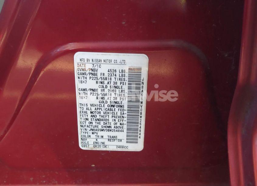 Photo 9 of 2011 Nissan Rogue SV (VIN JN8AS5MV0BW254944)
