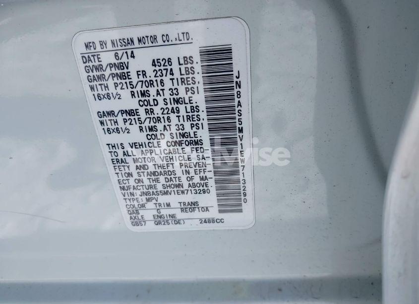 Photo 9 of 2014 Nissan Rogue SELECT S (VIN JN8AS5MV1EW713290)