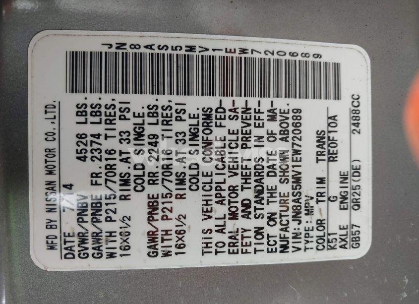 Photo 9 of 2014 Nissan Rogue SELECT S (VIN JN8AS5MV1EW720689)