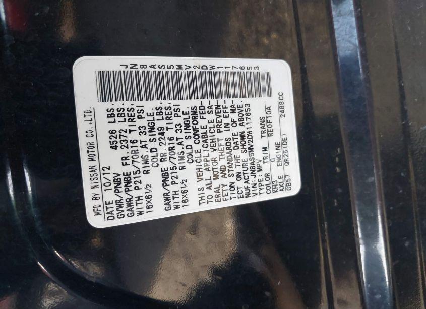 Photo 9 of 2013 Nissan Rogue S (VIN JN8AS5MV2DW117653)