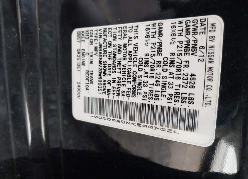 Photo 9 of 2013 Nissan Rogue S (VIN JN8AS5MV2DW600351)