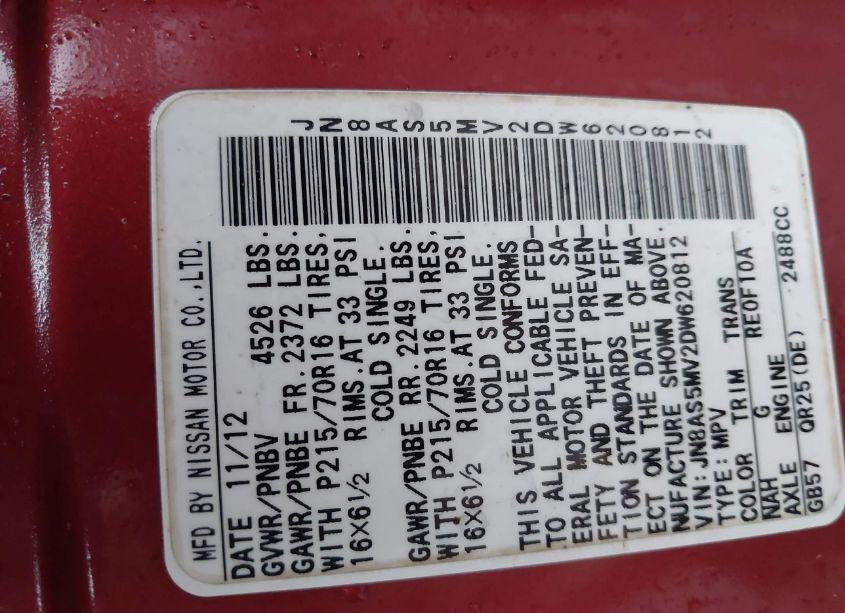 Photo 9 of 2013 Nissan Rogue S (VIN JN8AS5MV2DW620812)