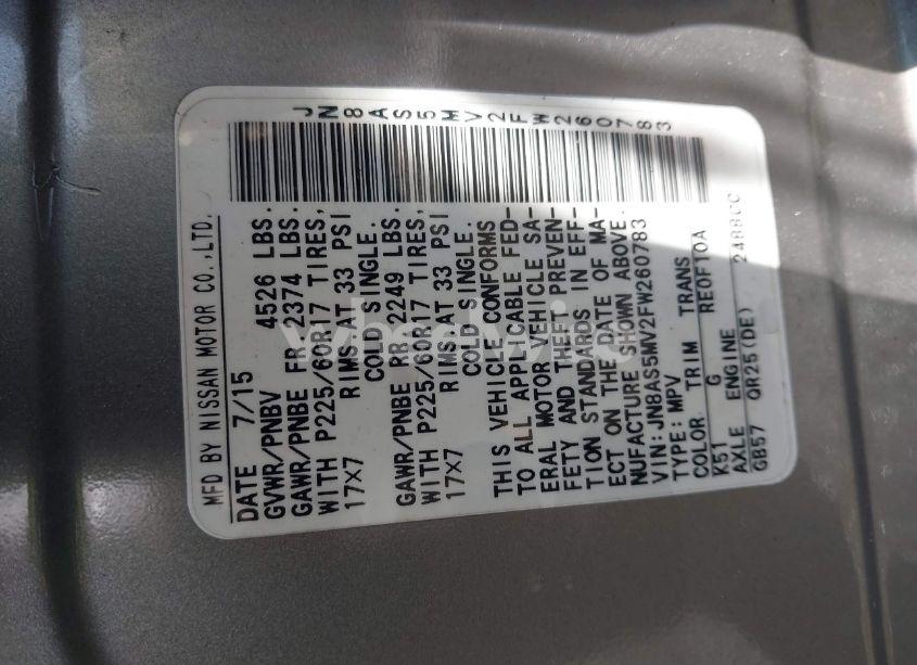 Photo 9 of 2015 Nissan Rogue SELECT S (VIN JN8AS5MV2FW260783)