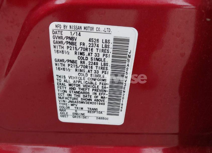 Photo 9 of 2014 Nissan Rogue SELECT S (VIN JN8AS5MV3EW201949)