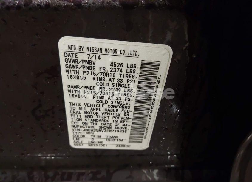 Photo 9 of 2014 Nissan Rogue SELECT S (VIN JN8AS5MV3EW719835)