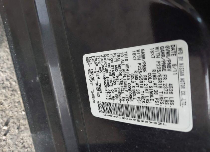 Photo 9 of 2012 Nissan Rogue SV W/SL PKG (VIN JN8AS5MV4CW357513)